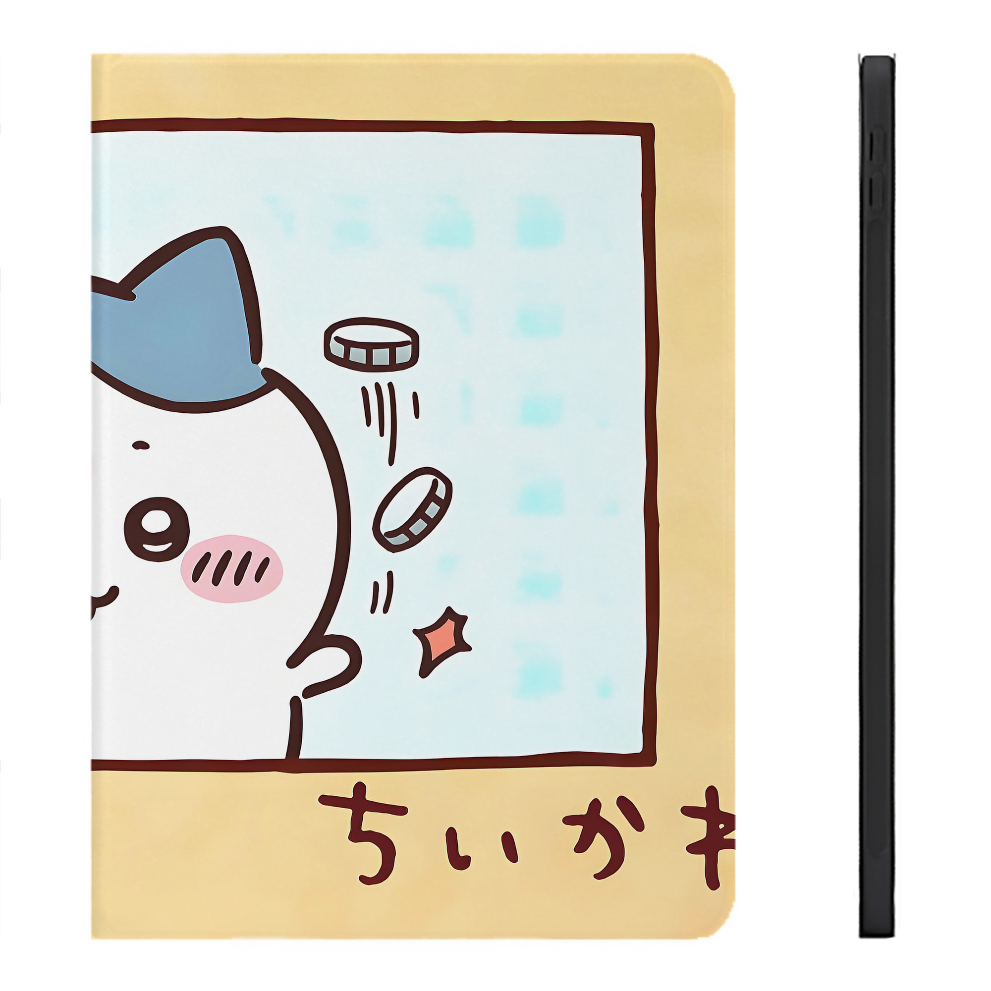 （画像用） ちいかわ Chii-kawa IPadケース ペンホルダー付き ブックスタイルデザイン